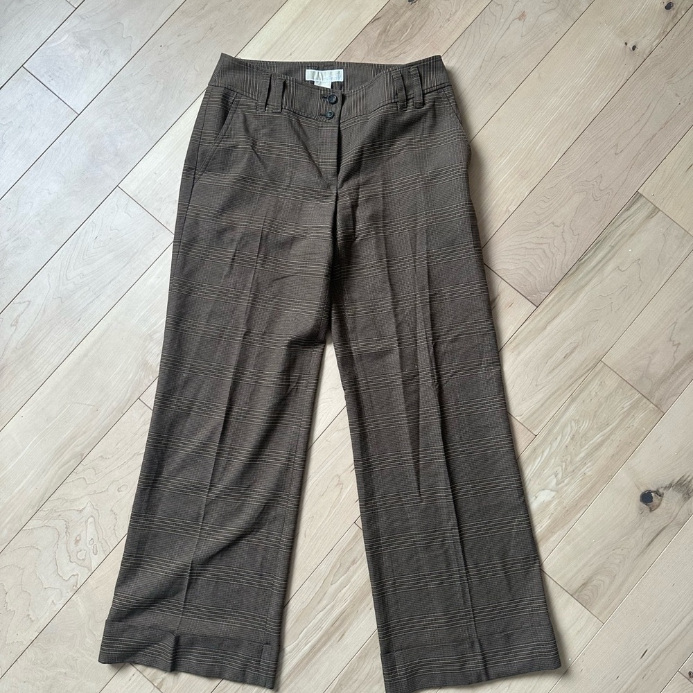 Brown Checkered Trousers